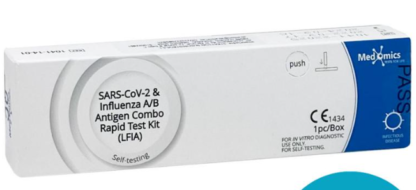 Ref. 009 (3) - Medomics Test Combo Gripe Covid-19, Gripe A y Gripe B 500 Uds. - Imagen 2