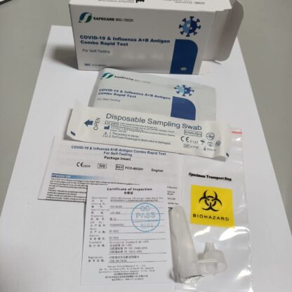 Ref. 013 - SAFECARE BIO-TECH Covid-19 & Influenza A+B Antigen Combo Rapid Test 320 Uds. - Imagen 2